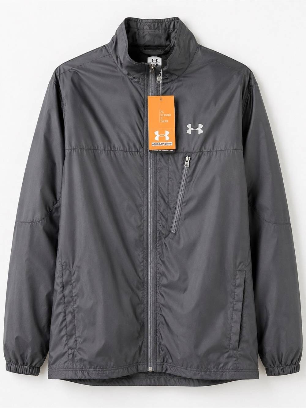 Under Armour AllSeasonGear Men’s Windbreaker Jacket Large NWT Gray